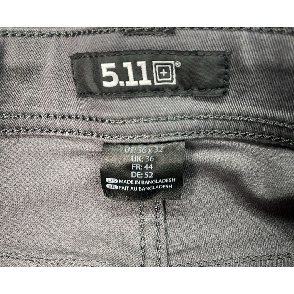 5.11 Tactical mens gray 5 pocket straight leg premium jeans NWOT W36 L32 - Picture 5 of 9